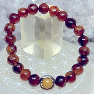 Natural Amber Beaded Bracelet